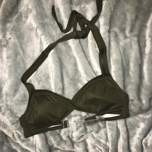 VS PINK green triangle HALTER BIKINI TOP✨ Size: SM